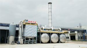 安徽瀚邦塑料包裝有限公司，一套大型印刷溶劑回收設(shè)備對(duì)接2臺(tái)印刷機(jī)